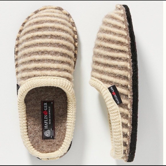 Haflinger Shoes - Anthropologie Haflinger Cathy Striped WoolSlippers